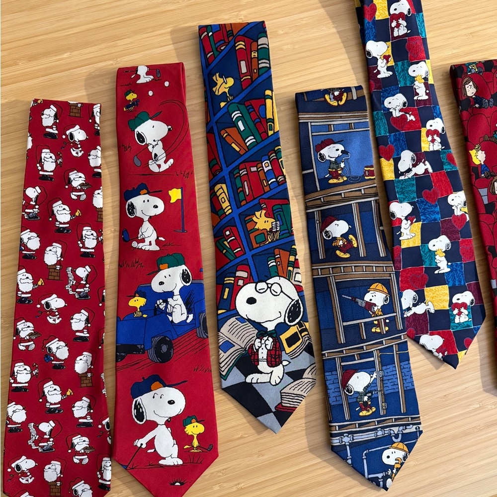 Collection of (10) PEANUTS Neckties